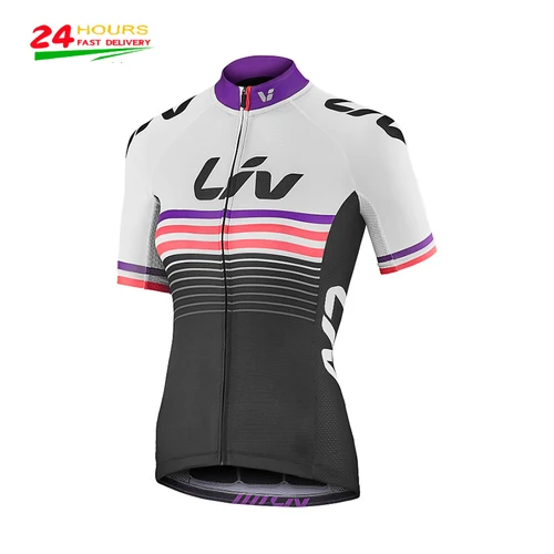 LIV-Camiseta de Ciclismo de verano para mujer, Camiseta deportiva de carreras, Ropa de Ciclismo de montaña, Ropa de Ciclismo de manga corta de secado rápido
