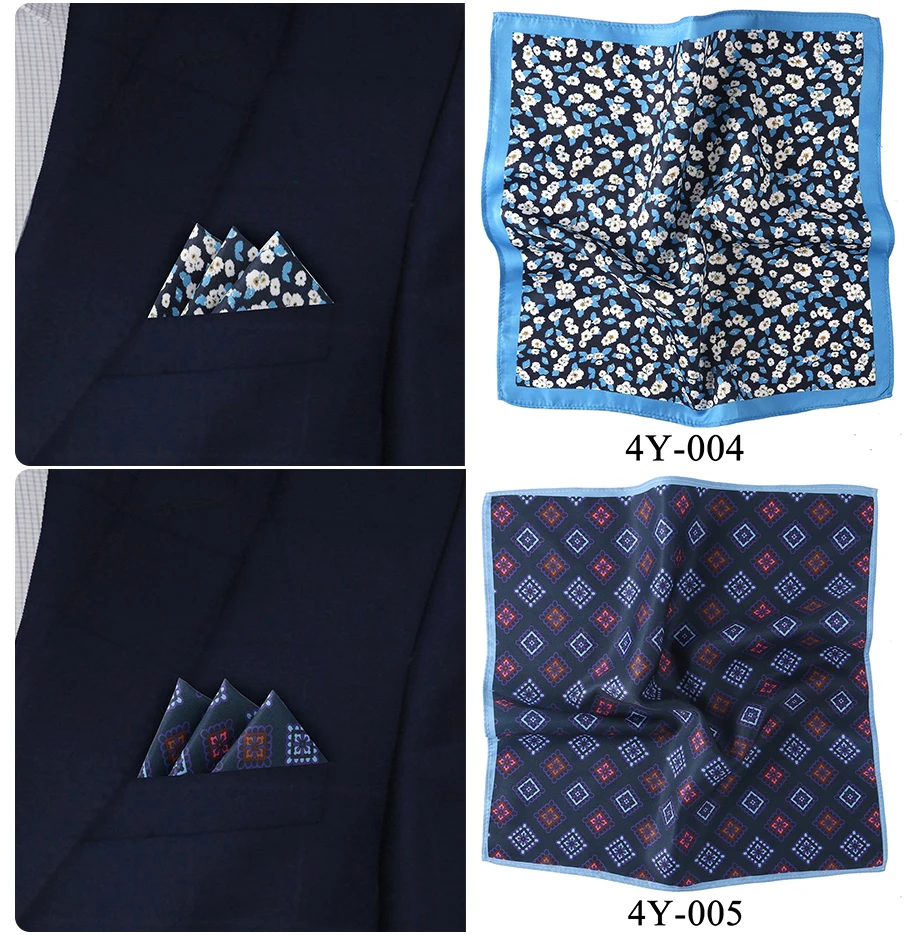 Tailor Smith New Designs Pocket Square Printed Pattern Pocket Square Fashion Men Handkerchief Floral Handkerchief Pocket Men