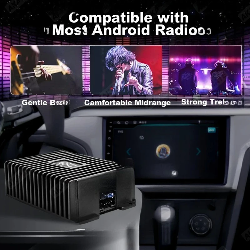 Car Radio Amplifier for Android Radio DSP Non destructive Modification Speaker Enhance Sound Car Audio Processor 4 Channel