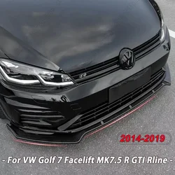 Для Volkswagen Golf 7 Facelift MK7.5 R GTI Rline 2014-2019 MAX стиль автомобиля передний бампер сплиттер губный спойлер диффузор защитная крышка