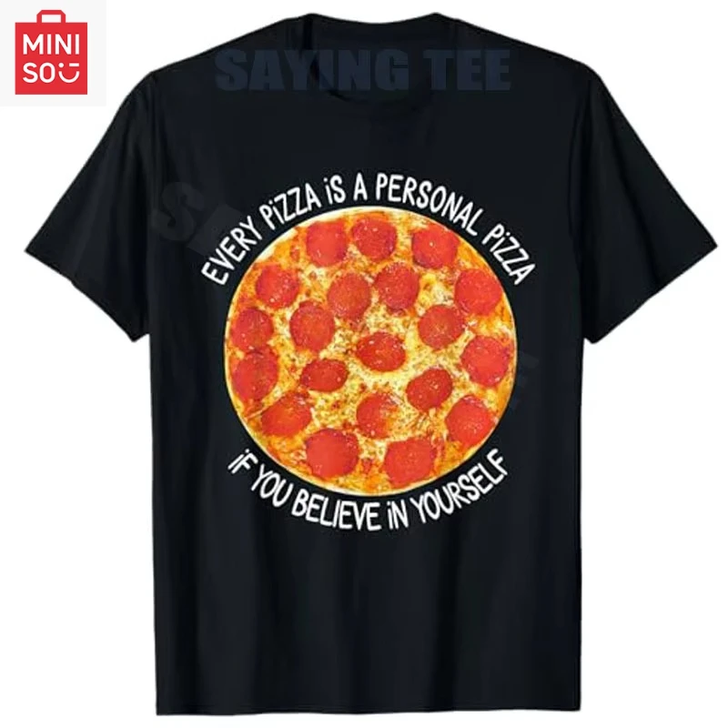 

Футболка «Каждая пицца — личная пицца, если ви верьте в себя» Футболка «Саркастическая футболка с надписью «Морщик» Y2k Foodie с графическим принтом