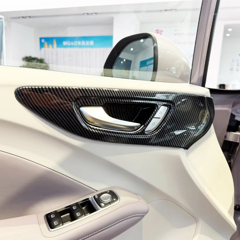 LHD ل MG 4 MG4 EV مولان 2026 ABS ألياف الكربون وحدة التحكم المركزية تكييف الهواء الجانب منفذ الهواء تنفيس غطاء إطاري ملحقات الكسوة