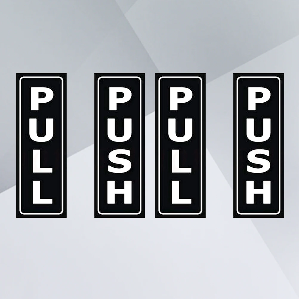 الإبداعية دفع سحب علامات الباب 4 قطعة ملصقات لمقهى متجر فندق مكتب لافتة للباب الشارات الاستخدام المنزلي #1