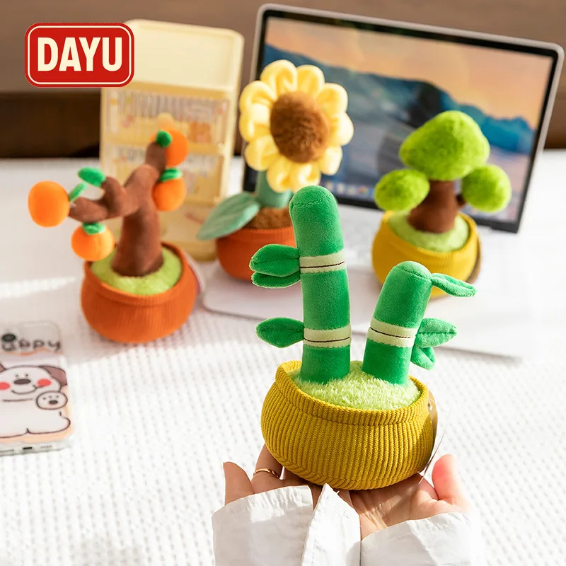 

Kawaii Scented Plush Potted Plant Persimmon Sunflower Bamboo Money Tree Doll Decor Gift