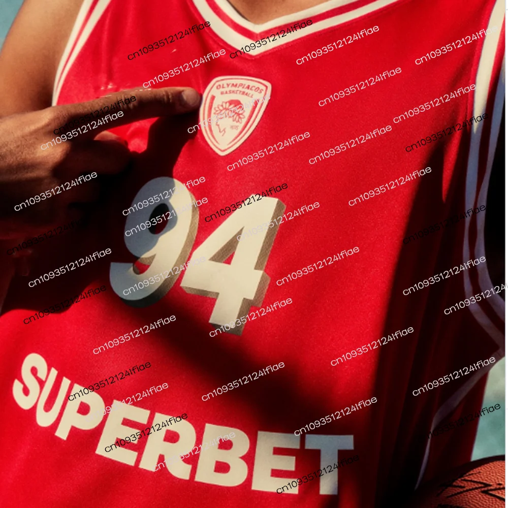 Olympiacos Piraeus 26/27 Basketball Game Jersey, Greek Basketball Jersey, Fan Special Jersey Kit, Kids Sports Vest