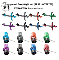 Archery Compound Bow Sight Set TP8810 Sight+2X/4X/6X/8X TP8750 Sight Scope Vision Clear Bow Hunting Shooting Accessories