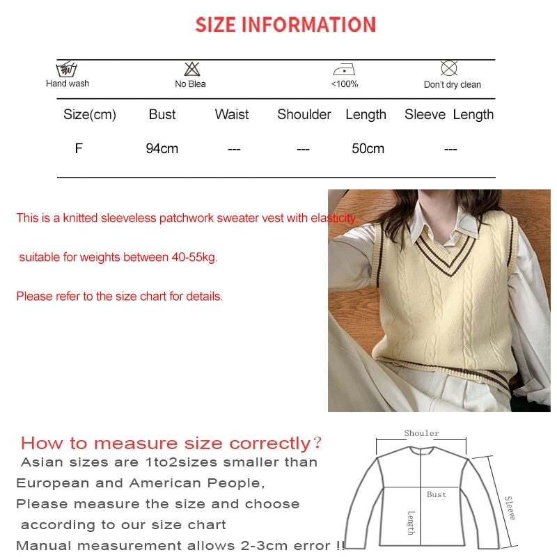 HELIAR Women Sweater Vest Thicken V-neck Sleeveless Office Knitted Vests Striped Preppy Style Loose Casual Tops Autumn Winter