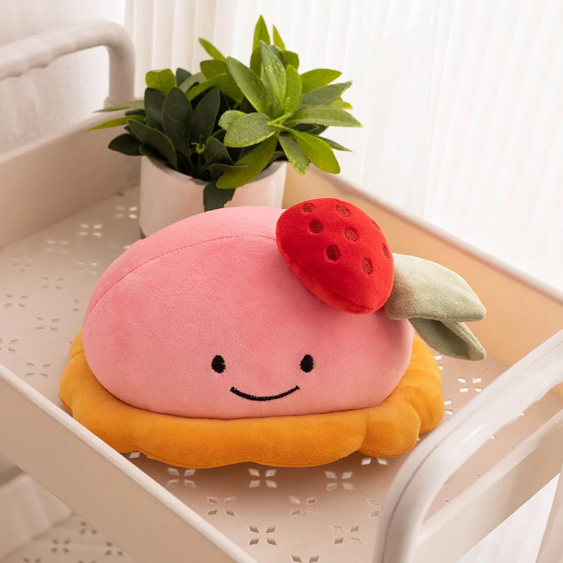 10/20CM Cartoon Simulation Anime Spaß Obst Kuchen Plüsch Puppe Erdbeere Kuchen Zitrone Dessert Handgemachte Puppe kinder geschenk Ornament
