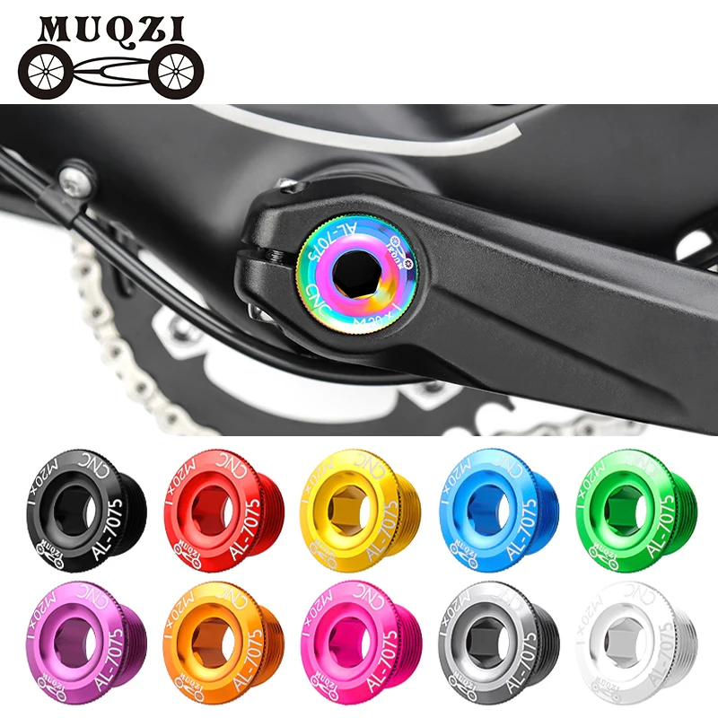 Crank Cover Screw Cap M20 MTB Crankset Crank Cover Aluminum BMX Road Bike Fitting 10 Colors