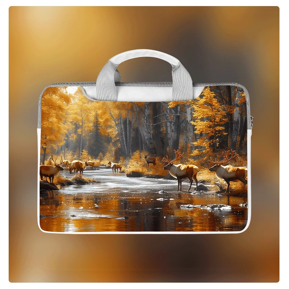 

Компьютерная сумка с принтом оленя, 12, 13,3, 16 дюймов, водонепроницаемая, из искусственной кожи, противоударная, большая вместительная сумка через плечо, портфель, сумка для хранения, подарок