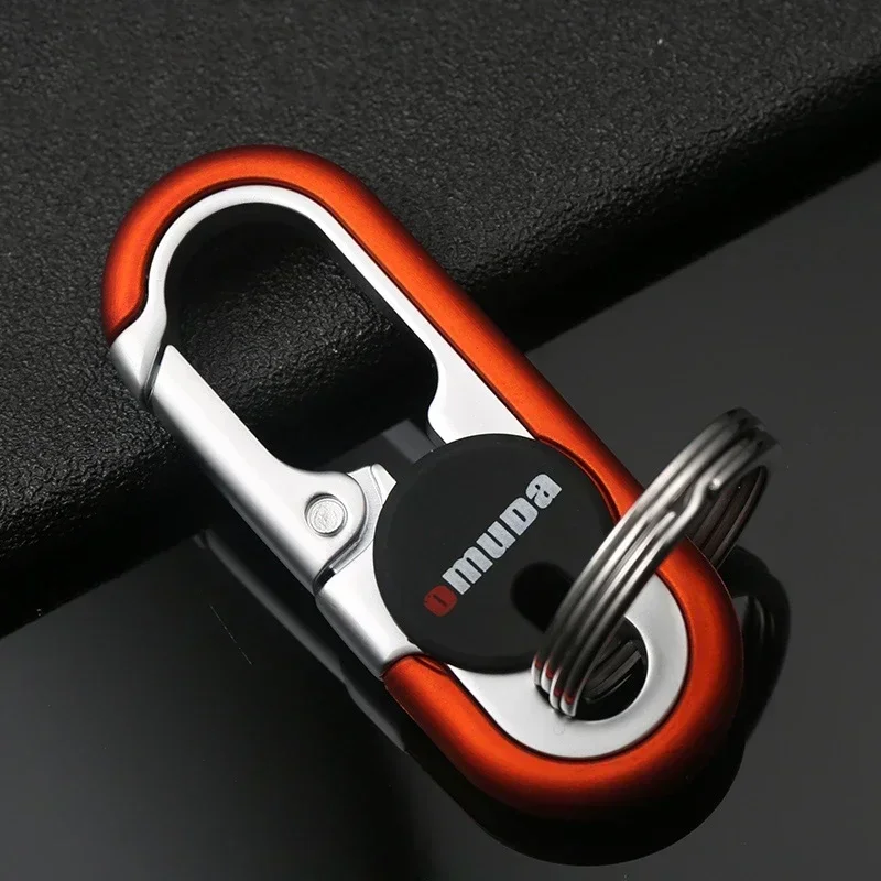 New  Keychain  Key Holder Keyring Men\'s Fashion Key Chain Gift Metal Key Ring Car Styling Auto Car Accessories（ Orange, Blue）