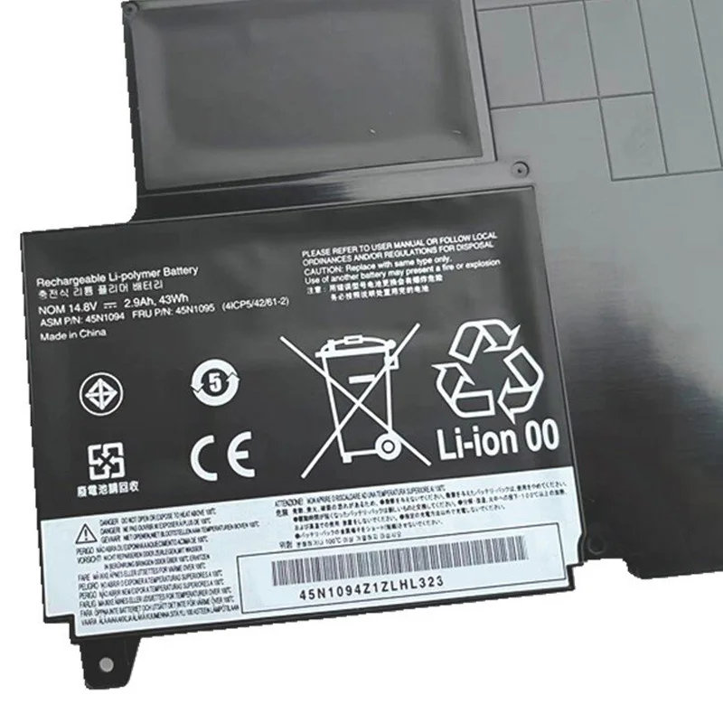 بطارية كمبيوتر محمول JCLJF لينوفو ثينك باد S230U ، شاشة دوارة ملتوية ، جودة عالية ، ، 43 فولت ، 45N1094 ، 45N1092 ، 45N1093 ، 45N1095