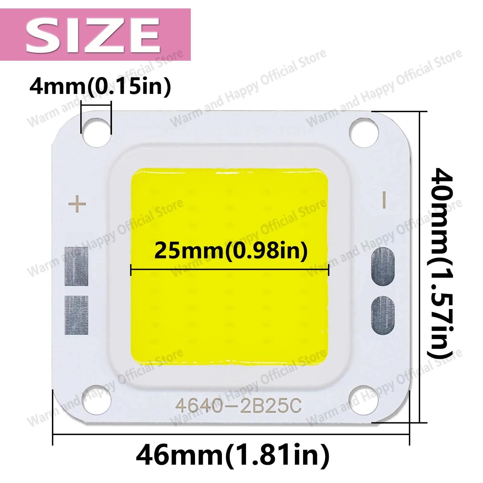 Imagem -02 - Led Cob Chip Flood Light Alta Voltagem Invertido Não Isolado Projeção Fonte de Luz Exterior Faça Você Mesmo 20w 30w 50w 100w 4640