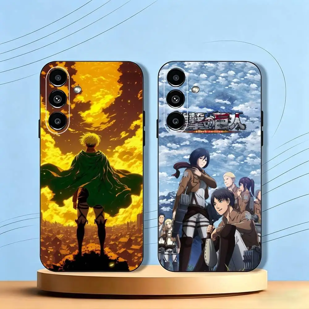 Anime Attack on T-Titan Phone Case For Samsung Galaxy A73,A72,A71,A70,A53,A52,A51,Others Soft Black Cover