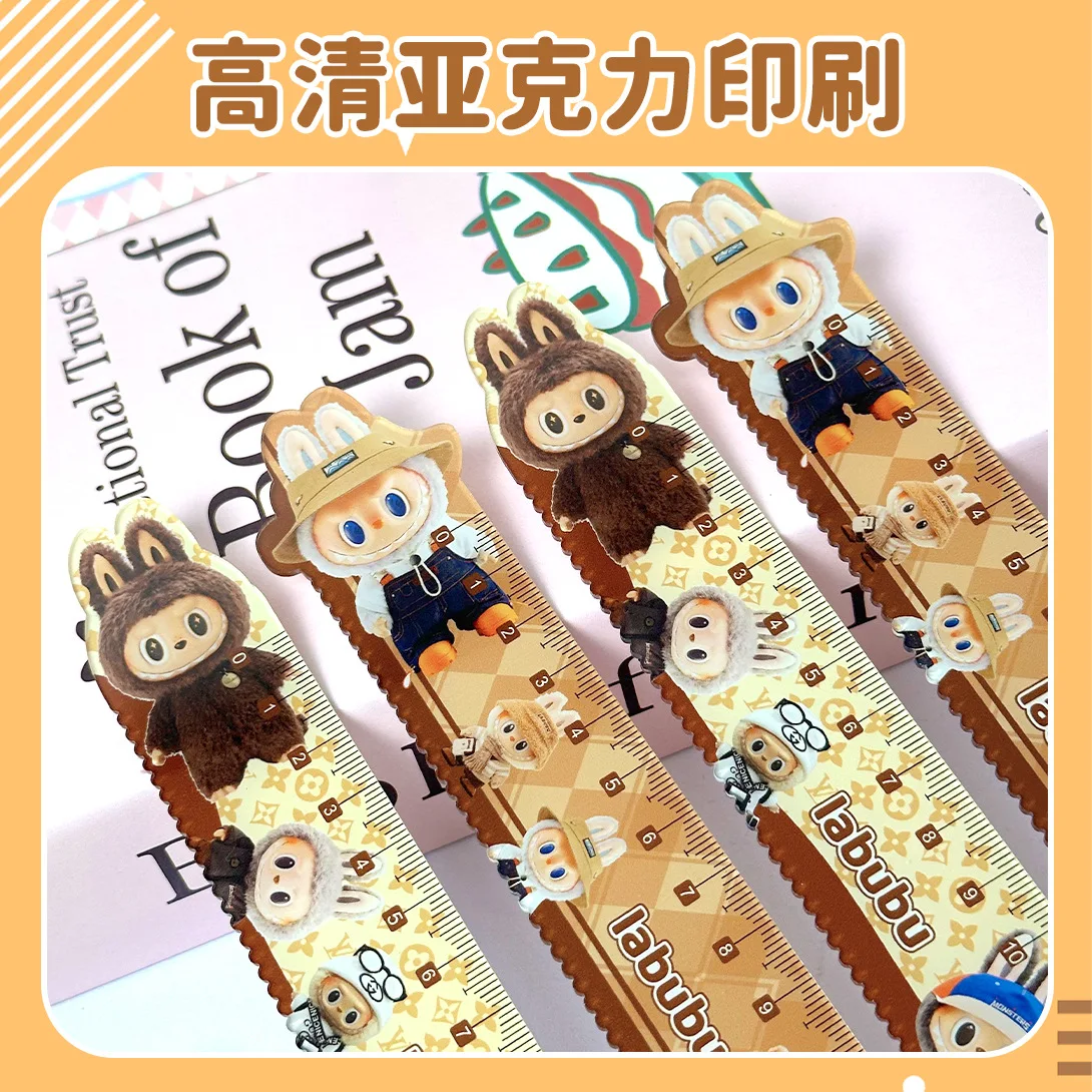 Cartoon Acrylic Ruler Wave Pattern Creative Stationery for Kids School Children Math Geometry Tool Office Supplies Student Gift