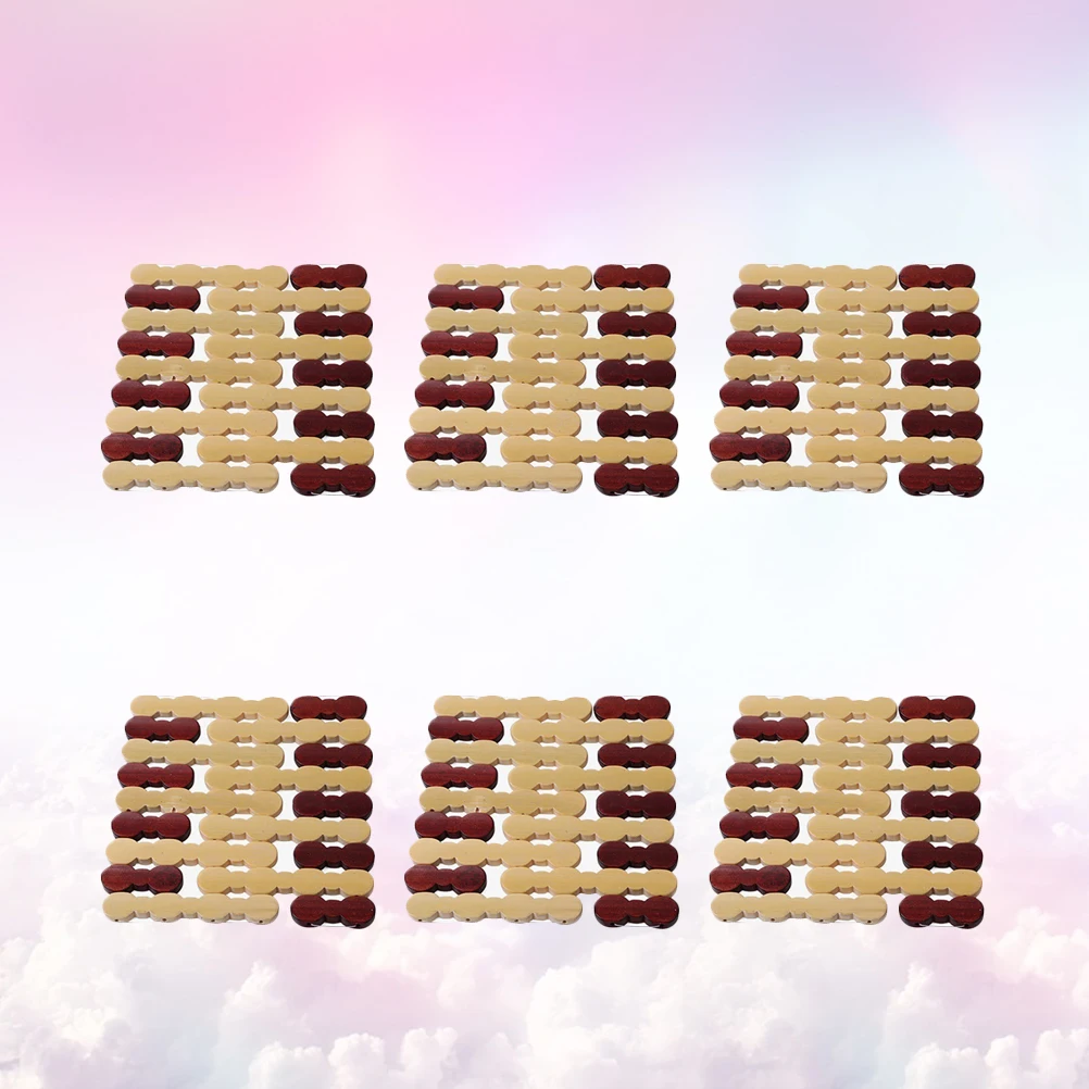 

Bamboo Coasters Cup Mats Round Pot Holders Table Place Dining Water Damage Kitchen Cafe Hotel Bamboo Bowl Mat