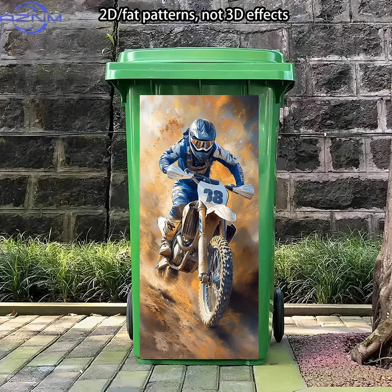 Motocross Racing Stickers | Off-Road Speed, Dirt Bike Adventure, Self-Adhesive Art Stickers, High-Glossy Polyvinyl Chloride, M