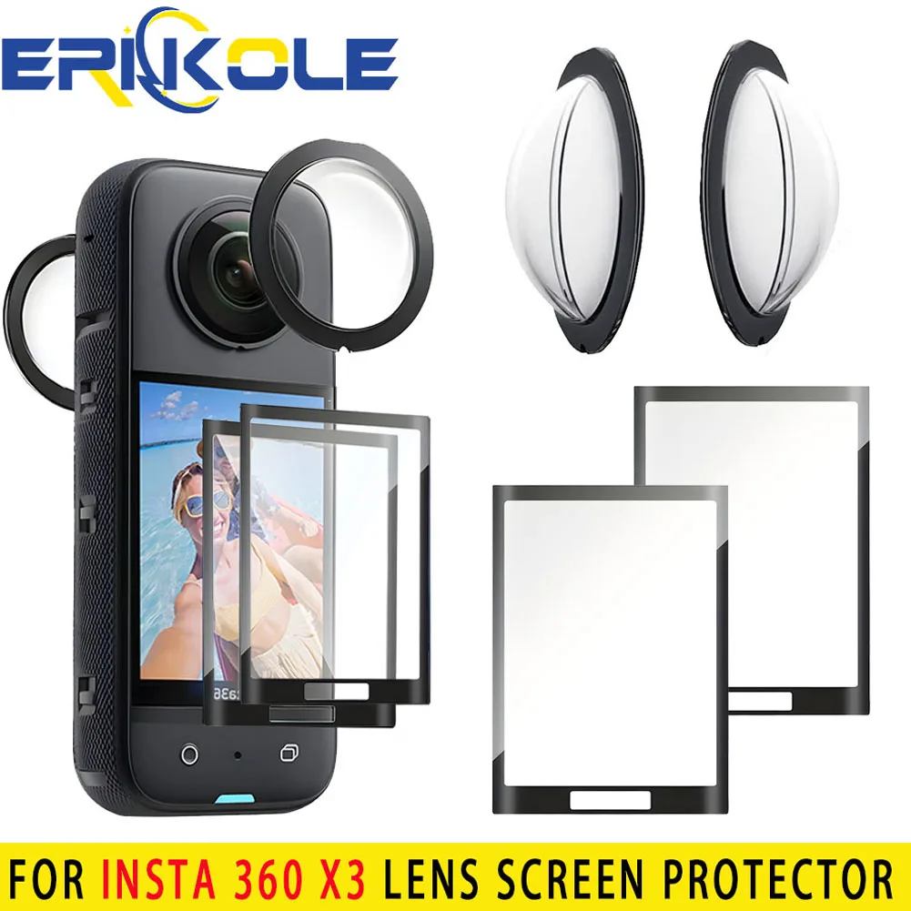 

For Insta 360 X3 Lens Guard Screen Protector Film Set, Anti-Scratch Lens Guards Dual-Lens 360 Mod for Insta360 X3 Accessories