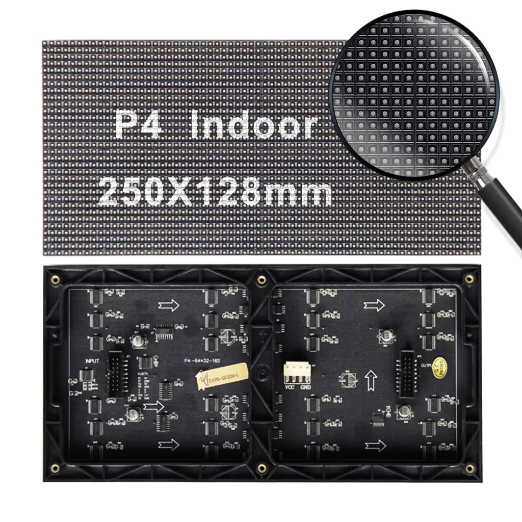 

P4 indoor 256*128mm 16 scan led panel display module hd advertising led screen module p1.5 p2 p2.5 p3 p5 in-stock inventory