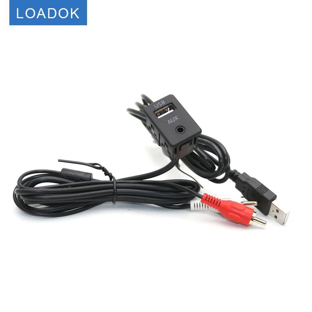 

Утопленное крепление для автомобильного приборной панели с портом USB Type-C, панель переключателя 3,5, AUX-разъем, RCA аудио Удлинительный Кабель-адаптер для Toyota, Volkswagen, Honda