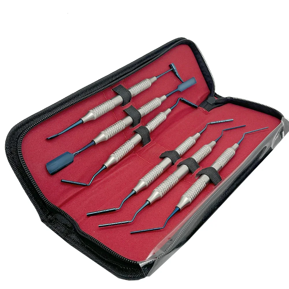 6 PCS Dental Instrument Kit for Bone Grafting and Powder Filling Restorative Procedures Including Spatula Filler and Implant Too