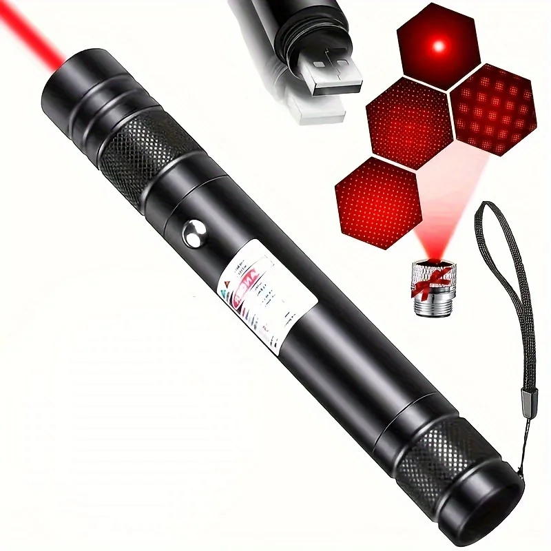 1pc Laser Pointer, Green/ Red Laser Pointer, Lazer Pointer , Green Lazer Pointer Rechargeable For Hiking, Cat Laser Pointer, USB