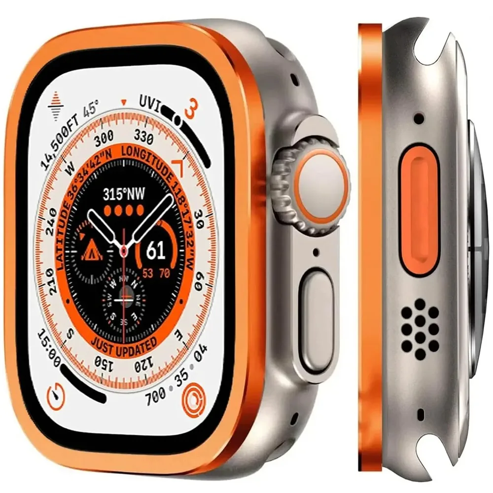 

Tempered Glass Screen Protector For Apple Watch Ultra 3 2 1 49mm Anti-Scratch HD Metal Bumper Full Film for IWatch Ultra 3 49mm
