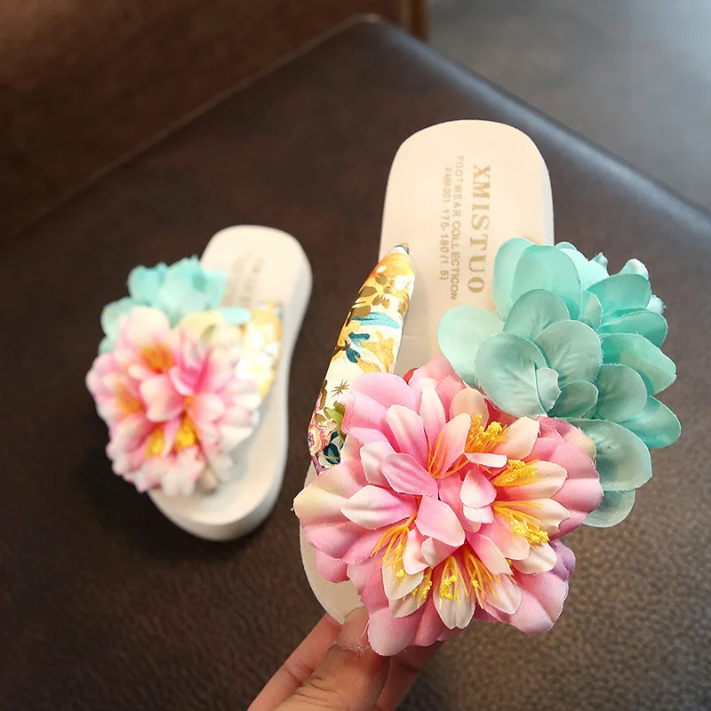 Girl\'s Slippers and Slippers Beach Vacation Fashion Summer Shoes Parental Sandals and Slippers Flower Slippers Beach Shoes