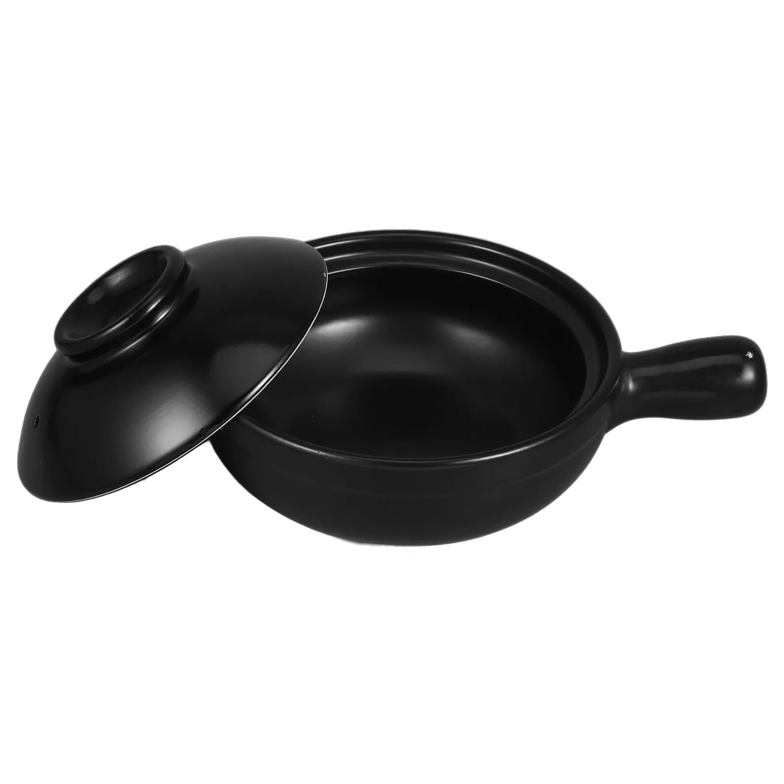 

900ml Chinese Clay Pot Authentic Flavor Ceramic Casserole for Rice Porridge Stews Heat Resistant One Pot Meals Home Commercial