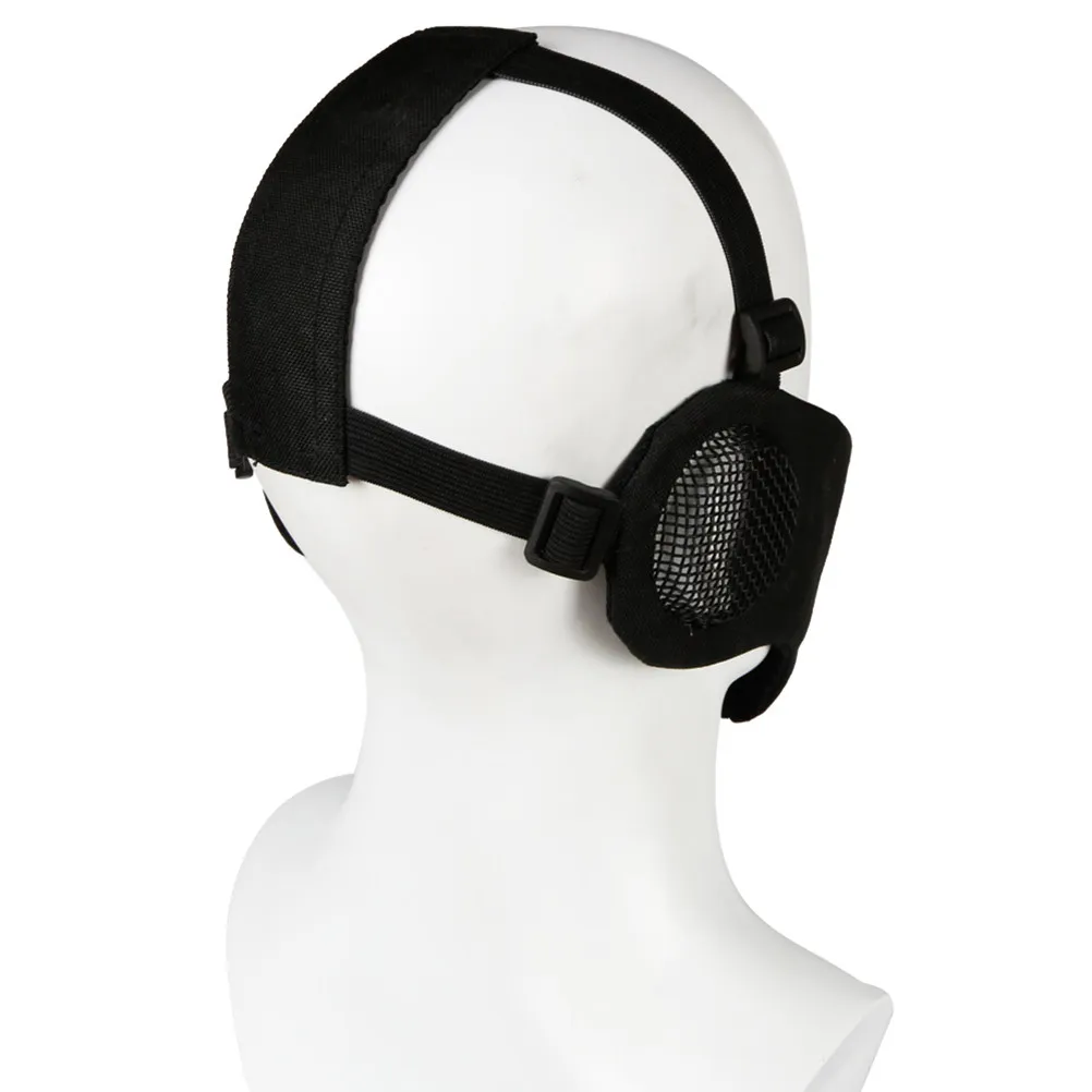 Half Face Mask Foldable Low Carbon Steel and Nylon Construction Lightweight Strong Ventilated Design for Outdoor
