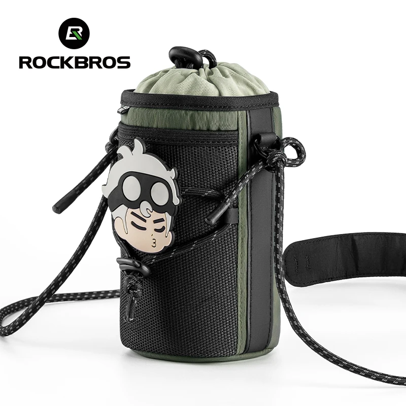 

ROCKBROS Велосипедная сумка 1л Портативная передняя сумка Легкая сумка на руль чайника Переноска для бутылки с водой Велосипедная сумка большой вместимости