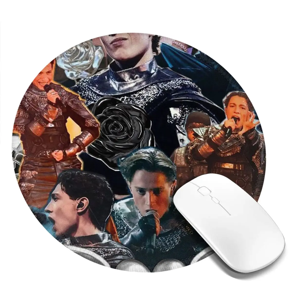 

Kyle Alessandro Round Mouse Pad Computer Keyboard Mouse Mat Gamer PC Desk Mat Office Accessories Table Mats