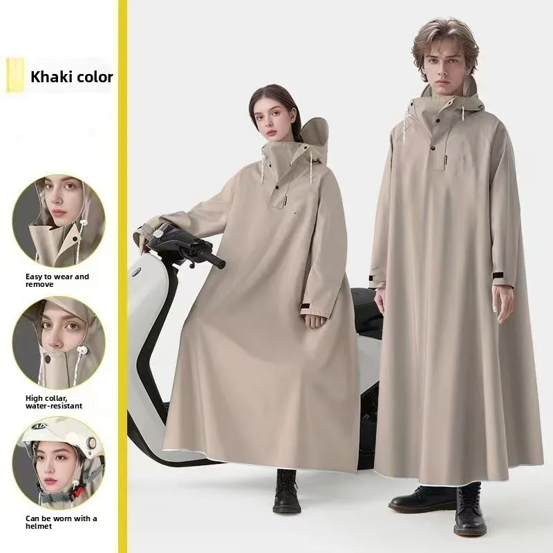 Chubasquero ueso de una pieza para montar en vehículos eléctricos, hombres y mujeres, talla ande, impermeable, estilo mod...