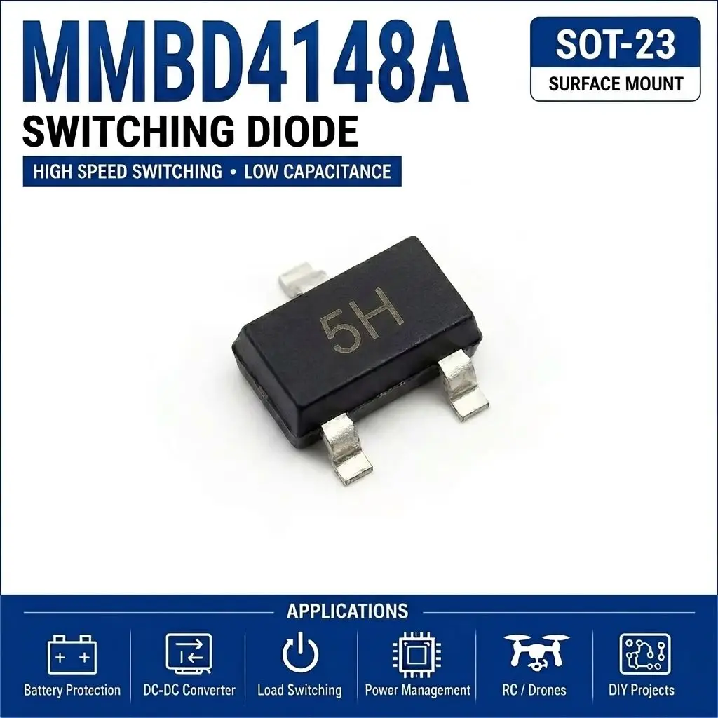 (100 pcs) MMBD4148 / MMBD4148A / MMBD4148SE / MMBD4148CC / MMBD4148CA  (Marking KA2,5H,D4,D5,D6) SOT-23 - Switching Diode