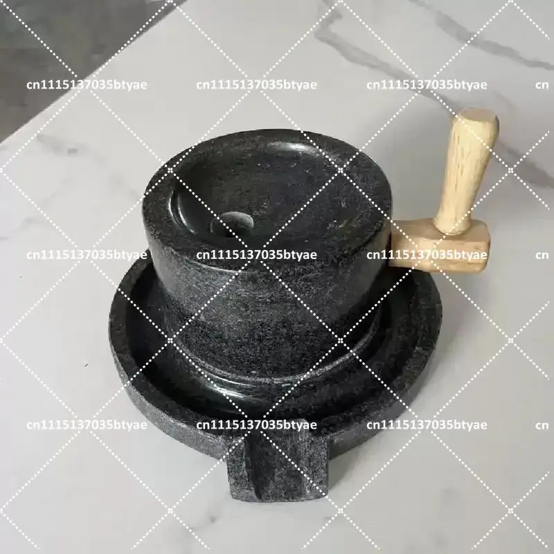 Handmade Blue Stone Matcha Grinder Traditional Tea Mill for Tea Ceremony