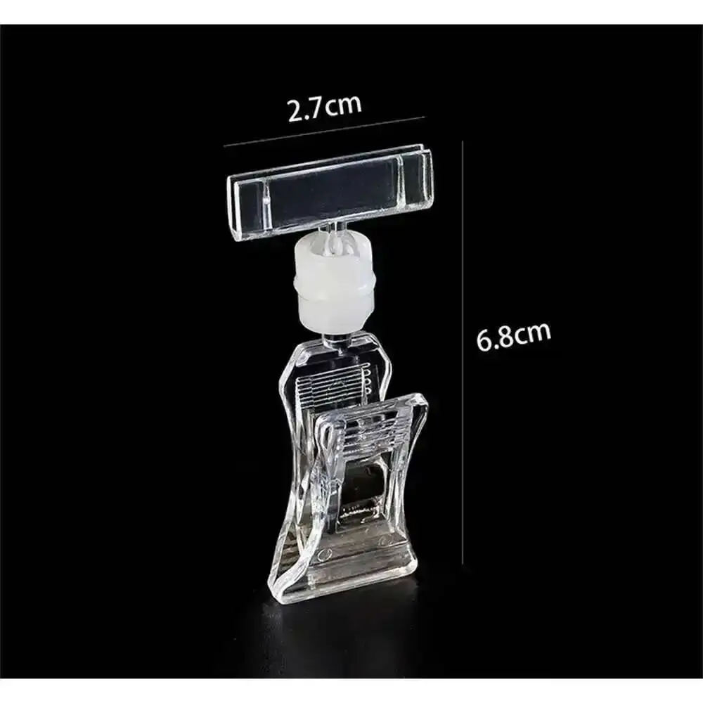 

10pcs Pop Price Label Card Holders Display Merchandise Sign Signage Paper Promotion Clear Small In Retail Shop