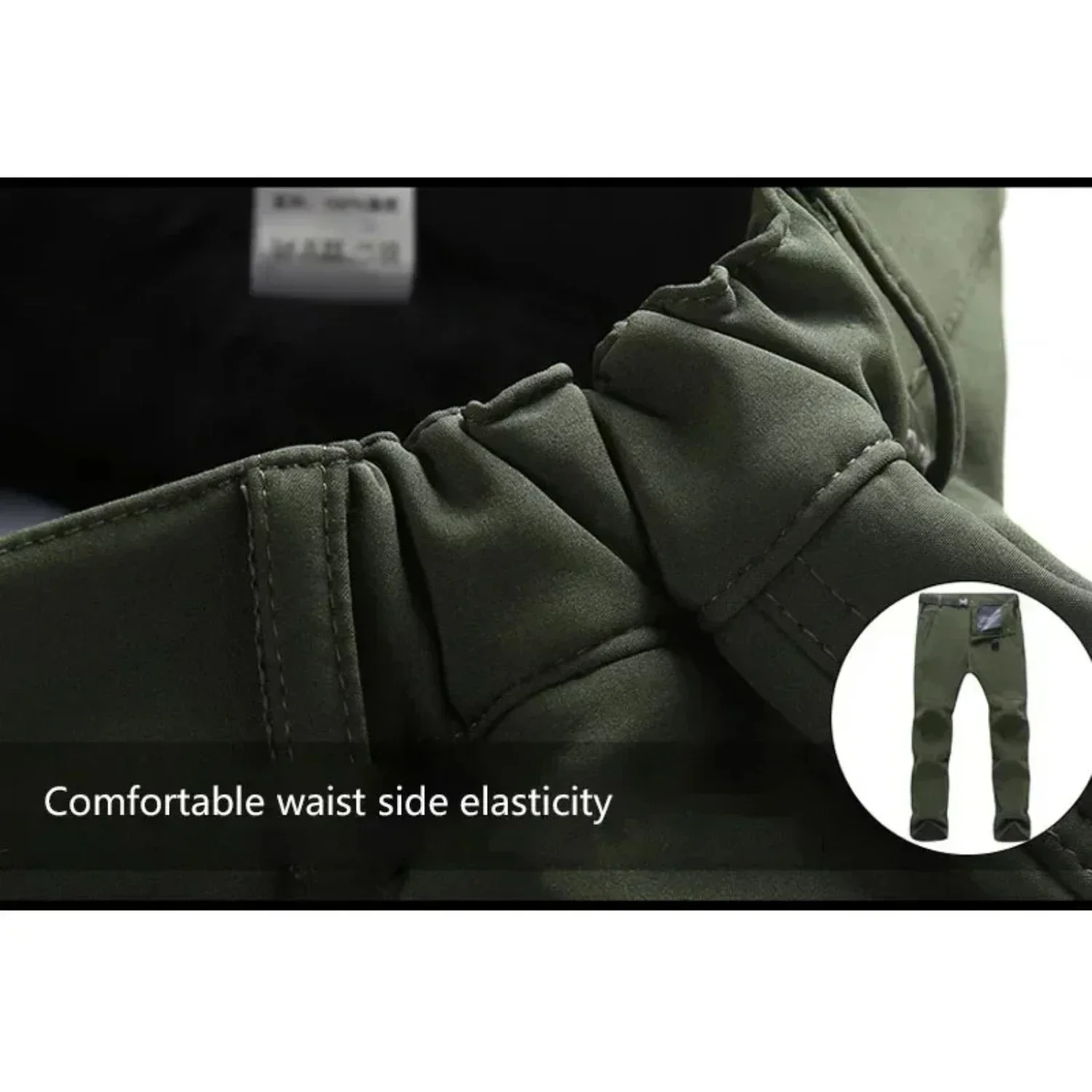 Stay stylish and warm with these cozy men's waterproof soft shell fleece hiking pants, perfect for winter camping and hiking adv