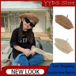 Summer Thin Section Breathable Children Straw Hat  Boys and Girls Baby Sunscreen Sunshade Parent-child Style Beret