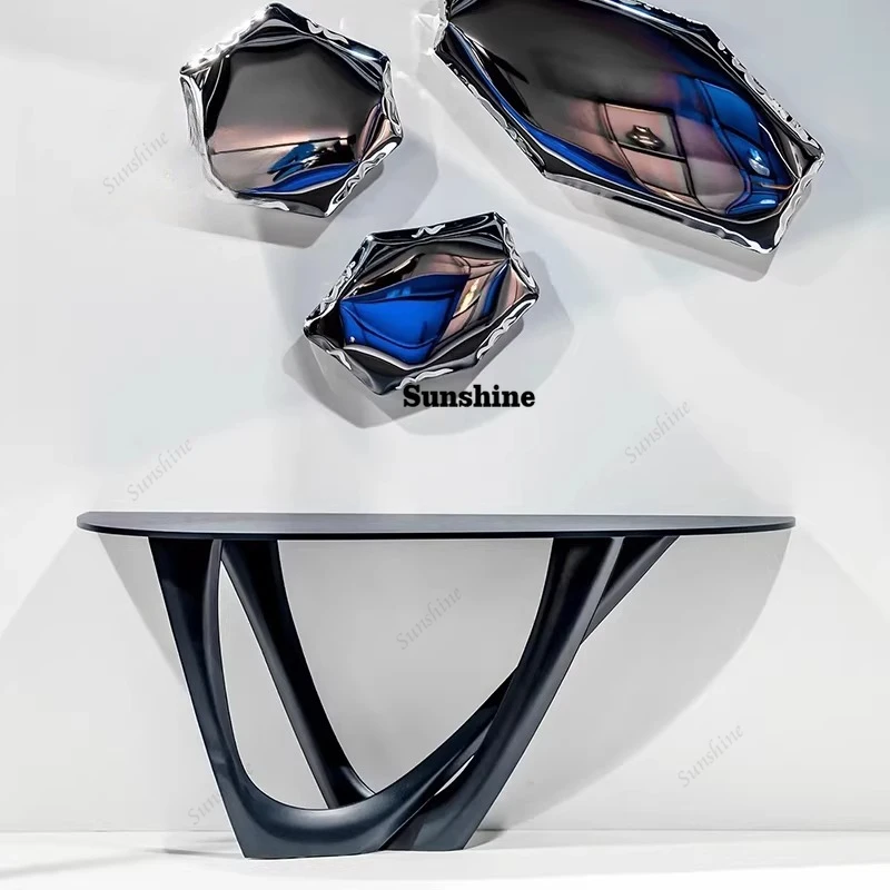 Nordic light luxury special-shaped FRP electroplating gradual change Xuan Guan Tai