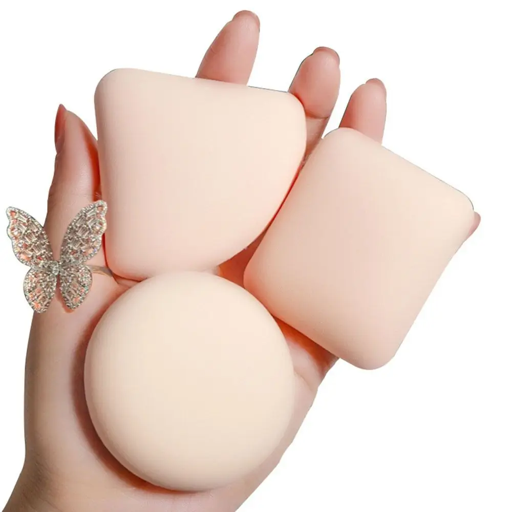 Triangle Round Rectangle Shaped Air Cushion Powder Puff Oil Control Dry And Wet Dual Use Cosmetic Puff Reusable Long-lasting