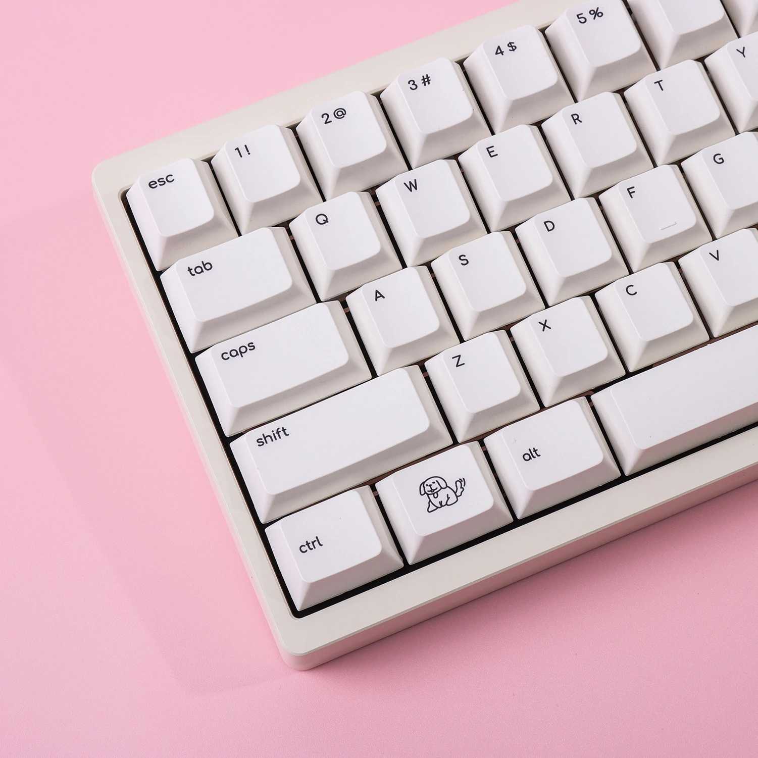 

124/133 keys Cute Dog Keycaps PBT Sublimation Moa Cherry Minimalist Small Font Mechanical Keyboard Keycaps
