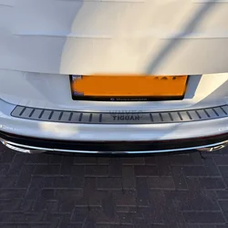 Podkładki samochodowe ze stali nierdzewnej osłona tylnego zderzaka nakładki bagażnika części do zewnątrz do Volkswagen VW Tiguan ALLSPACE 2017 -2021 2022