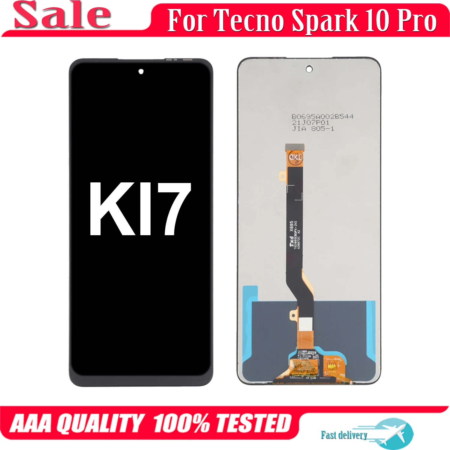 6.8'' For Tecno Spark 10 Pro KI7 LCD Display Touch Screen Digitizer Assembly For Tecno Spark10 Pro Spark 10Pro LCD