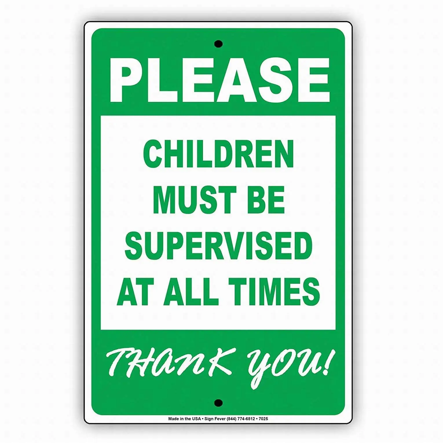 Safety Sign  Danger Sign Please Children Must Be Supervised All The Times Thank You! Wall Art Warning Caution Tin Signs Metal Ro