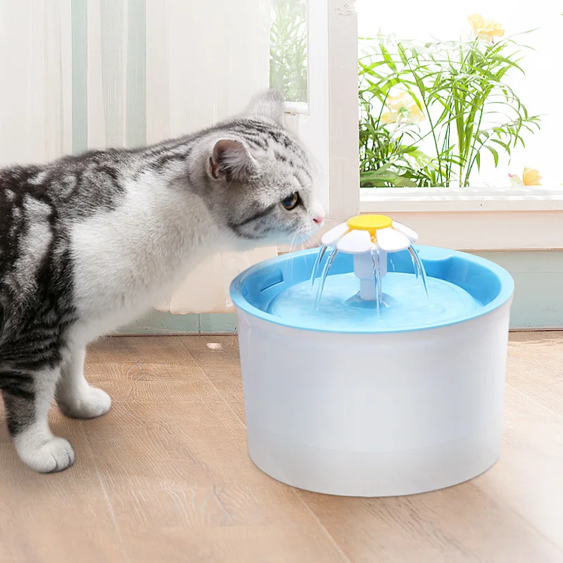 Automatic Pet Cat Water Fountain with 5 Pack Filters 1.6L USB Dogs Cats Mute Drinker Feeder Bowl Drinking Dispenser