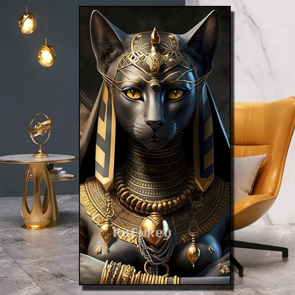 

Алмазная 5D живопись Anubis, полноразмерная мозаика большого размера, Египетский Бог, вышивка крестиком, хобби, настенное искусство, домашний декор, подарок