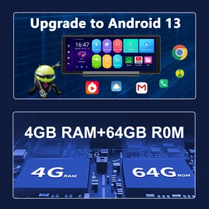 4G LTE CarPlay Dash Cam, Android 13, GPS, 1080p -Auto -Doppel -Videokamera, Bildschirmspiegelung, 24 -Stunden -Remote -Parkmonitor, 5G WLAN, Bluetooth 8 Hauptverkaufsladungsbilanz - №4