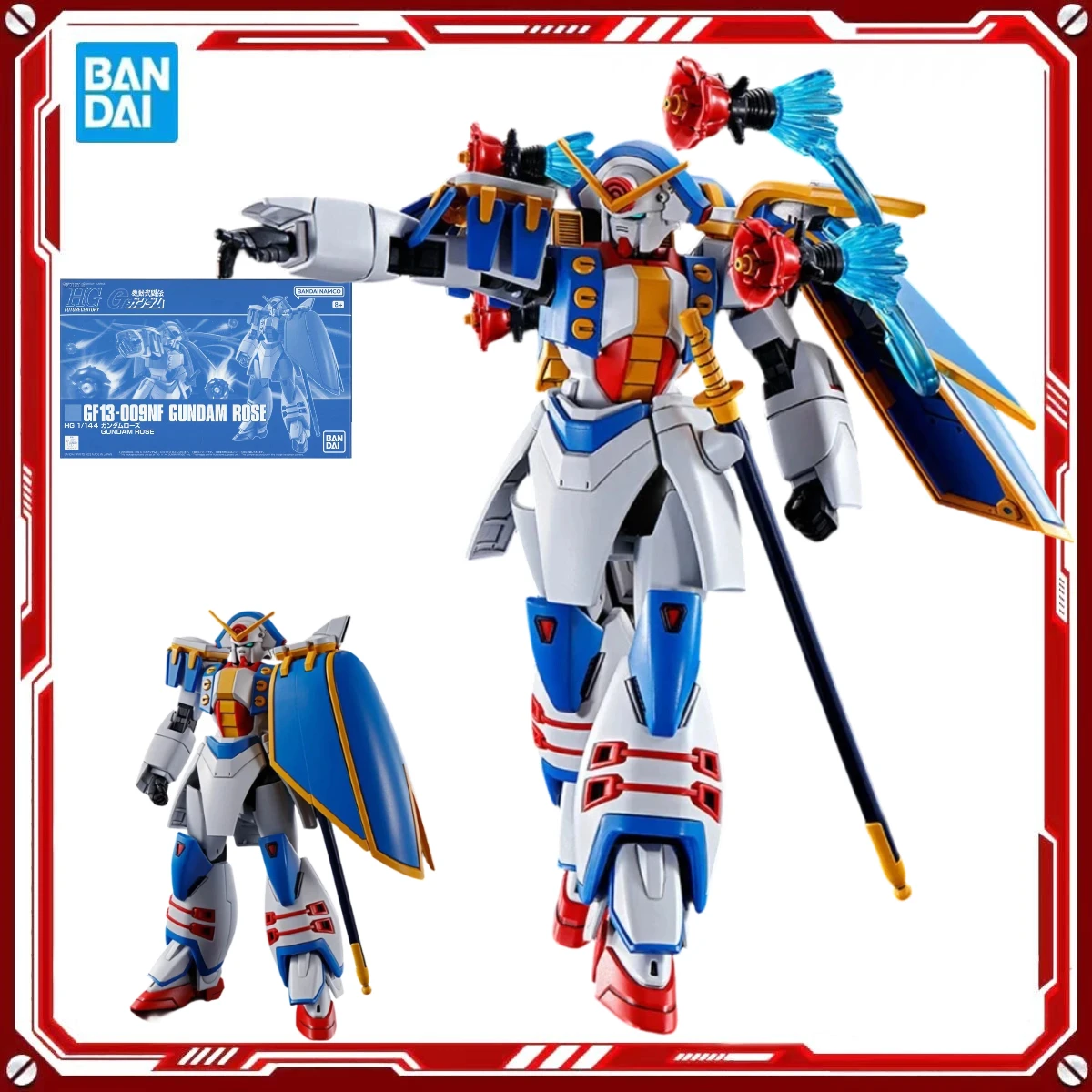 

Genuine Bandai Original Gundam Figure Model Kits PB LIMITED HGUC GF13-009NF Gundam Rose Anime Figures Action Model Toys GiftS