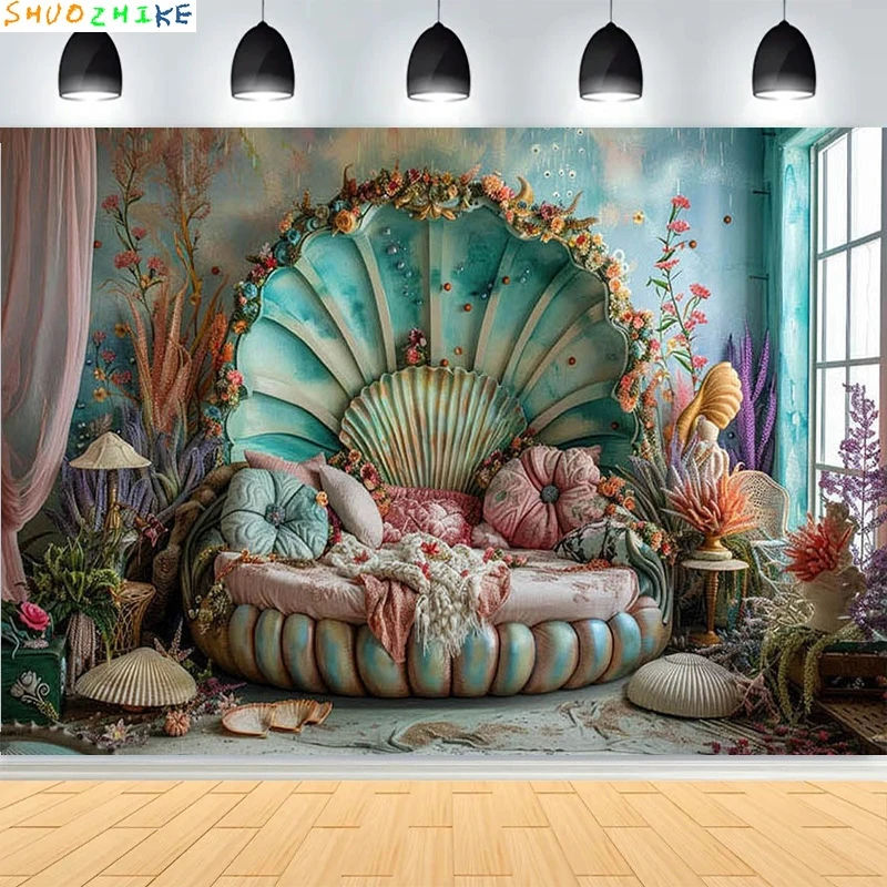 

Baby Shower Happy Birthday Party Photography Backdrops Newborn Kids Air Balloon Princess Tropical Jungle Photo Background BB-16