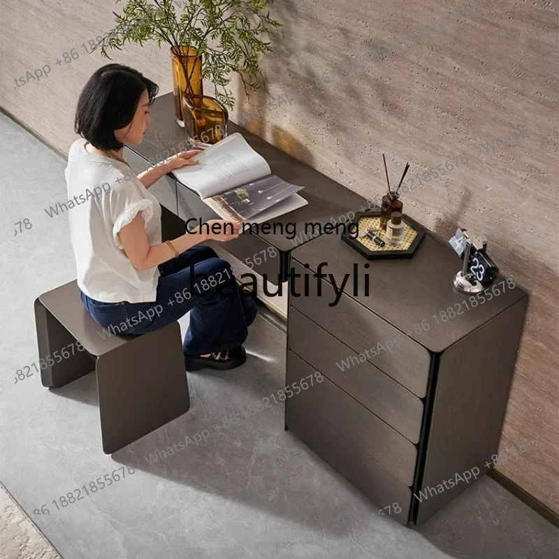 

X FH Italian Minimalist Dressing Table and Chest of Drawers Set Modern Simple Small Apartment Bedroom Makeup Table